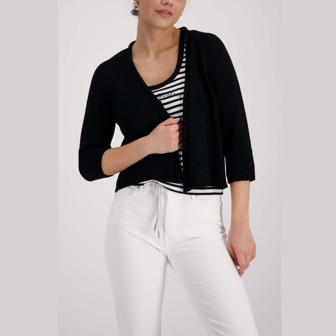 Strickjacke mit 3/4 Ärmeln - Mode von Monari