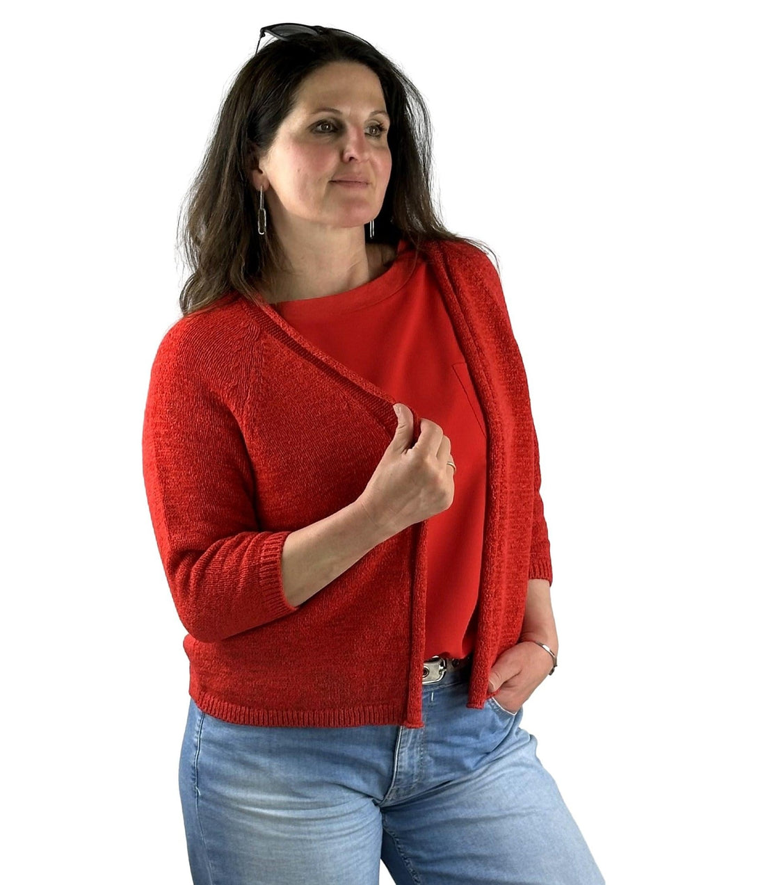 Strickjacke mit 3/4 Ärmeln - Mode von Monari