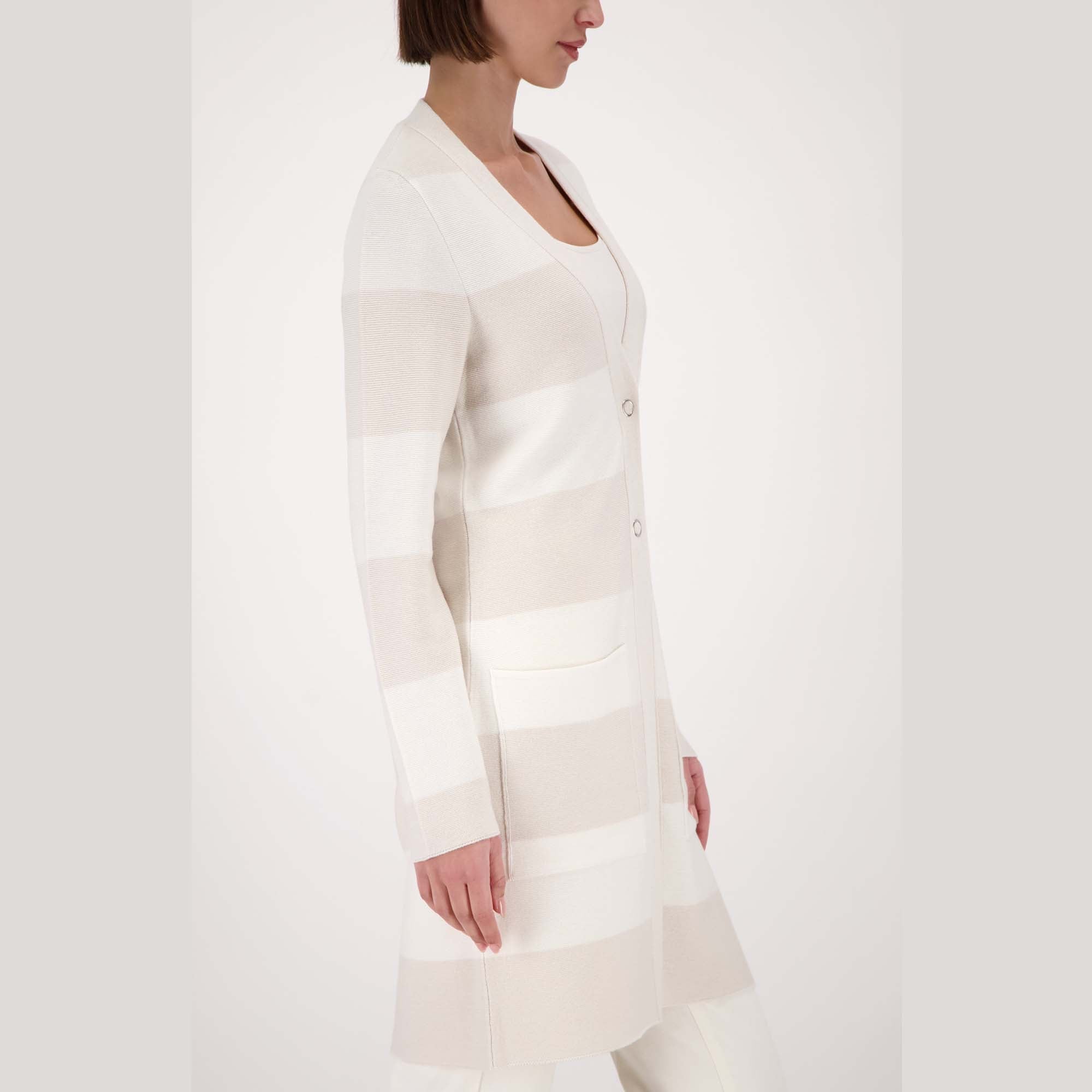 Strickjacke mit Blockstreifen - Mode von Monari