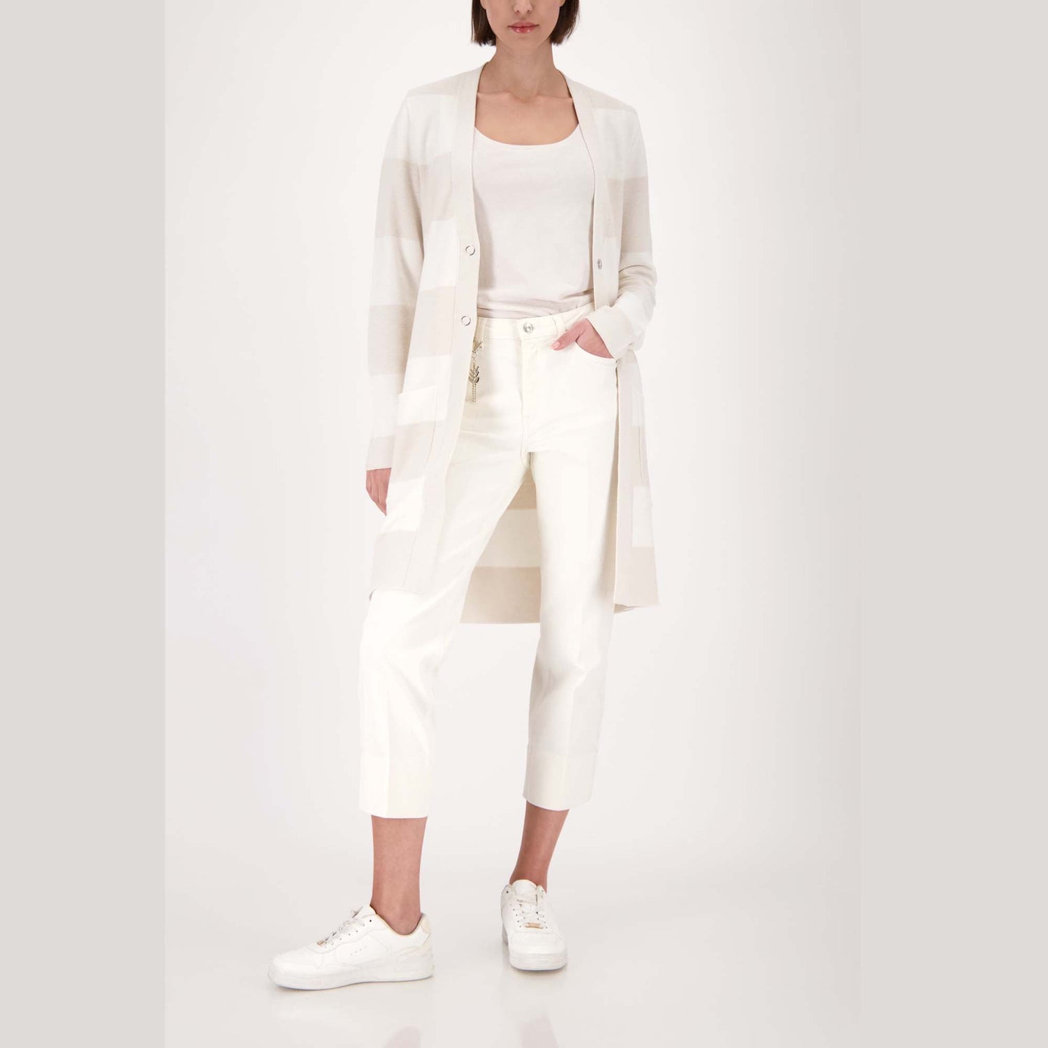 Strickjacke mit Blockstreifen - Mode von Monari