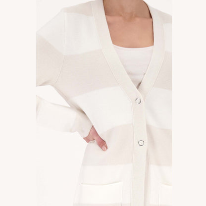 Strickjacke mit Blockstreifen - Mode von Monari