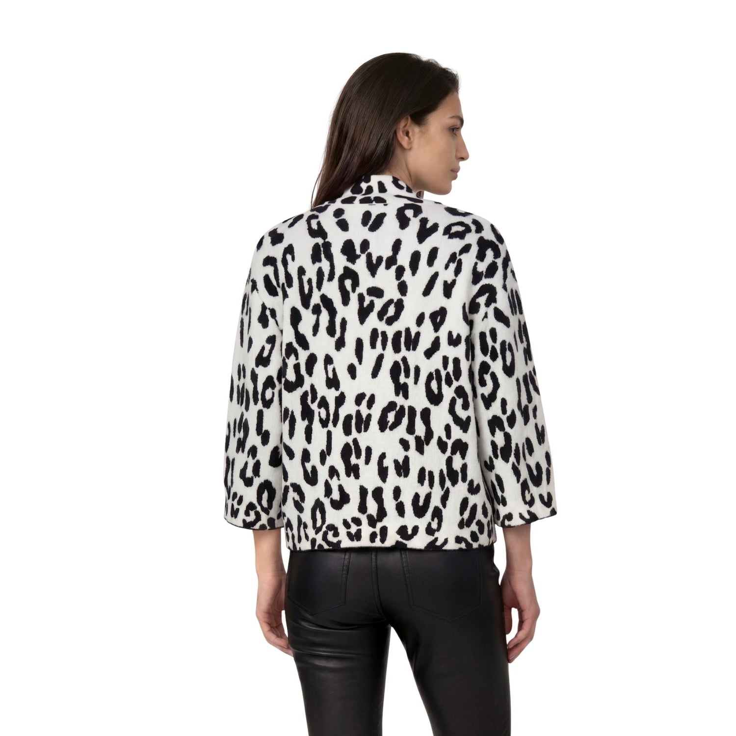 Strickjacke mit Leojacquard - Mode von Monari