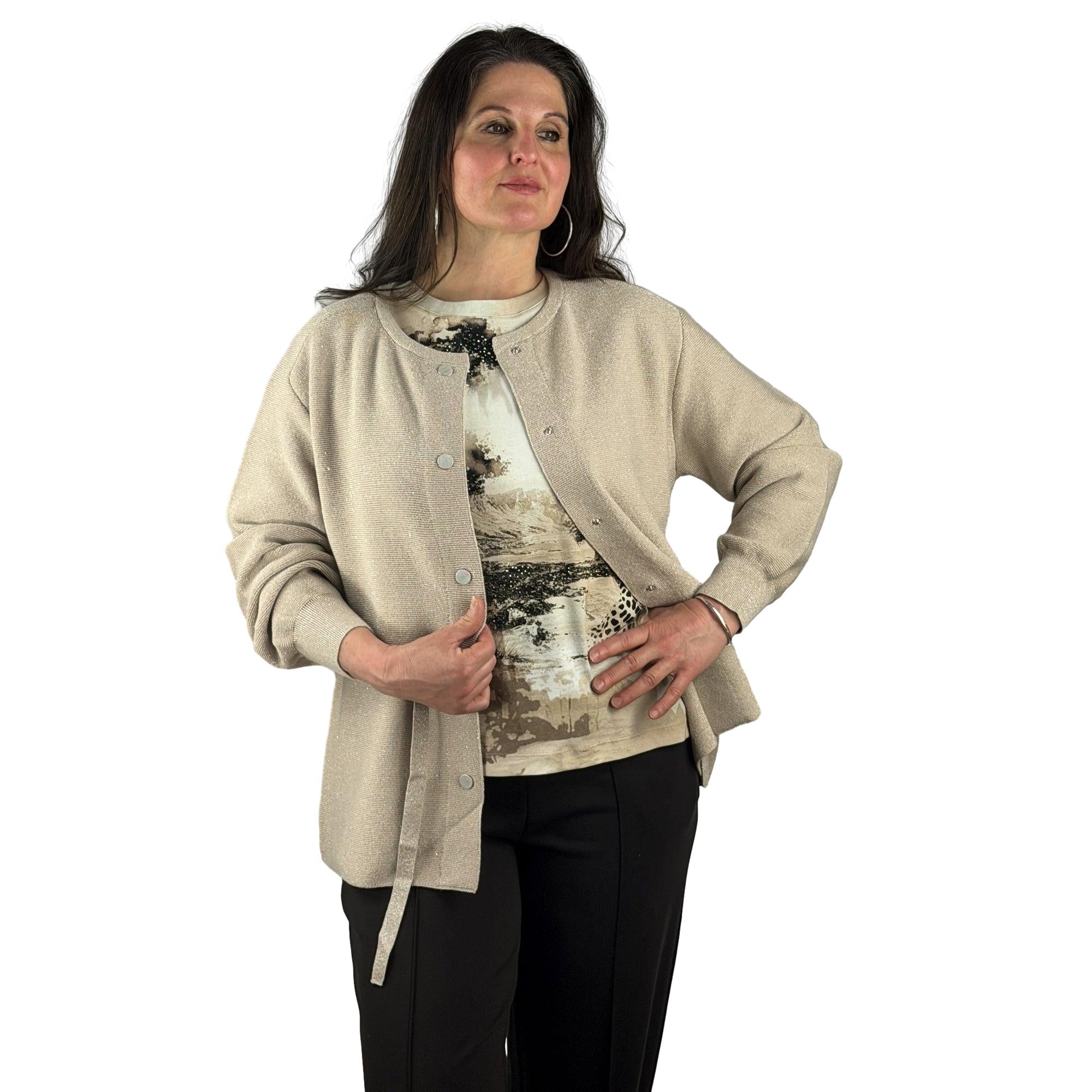 Strickjacke mit Lurex - Mode von Monari