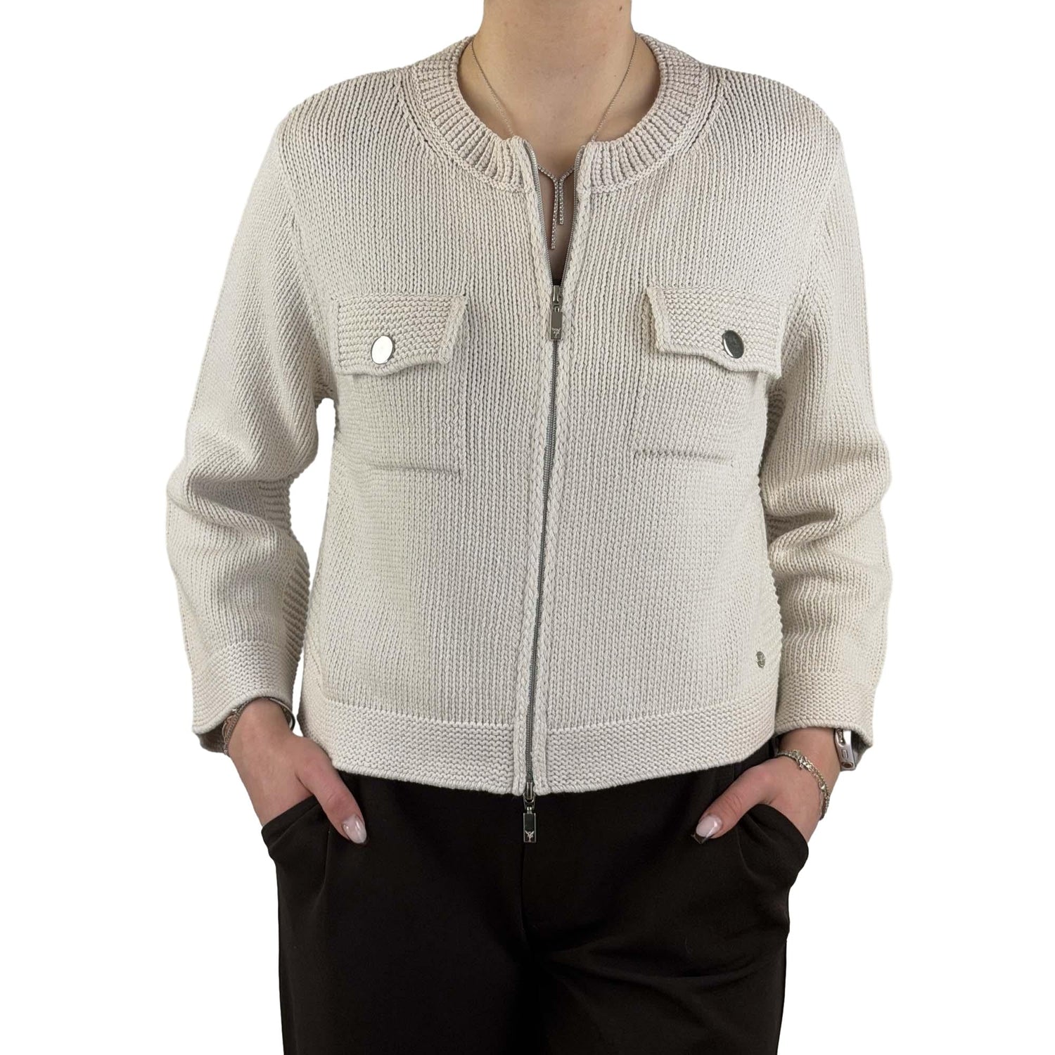 Strickjacke mit Reißverschluss - Mode von Monari