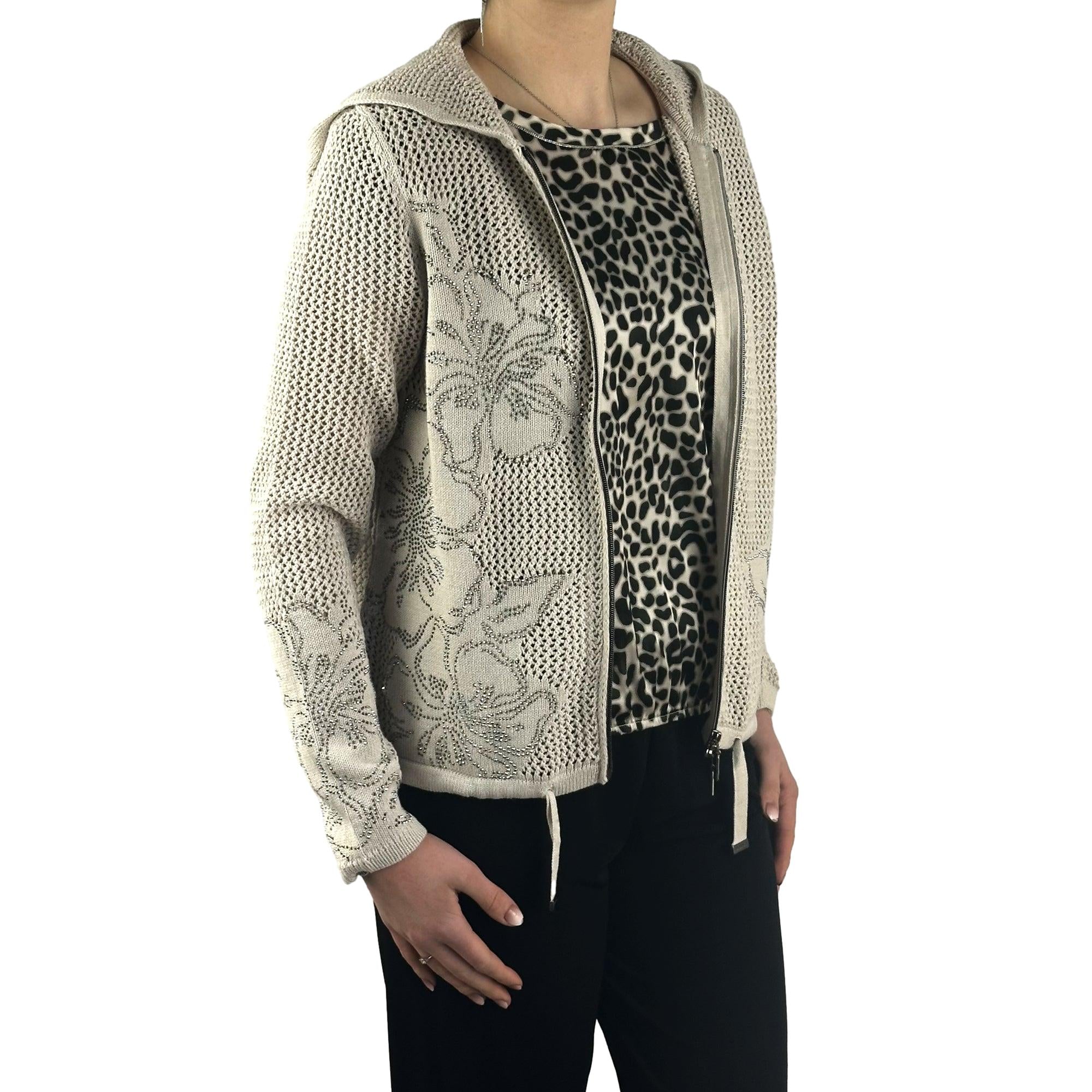 Strickjacke mit Strass. Mode von Monari. Seidel Moden Onlineshop