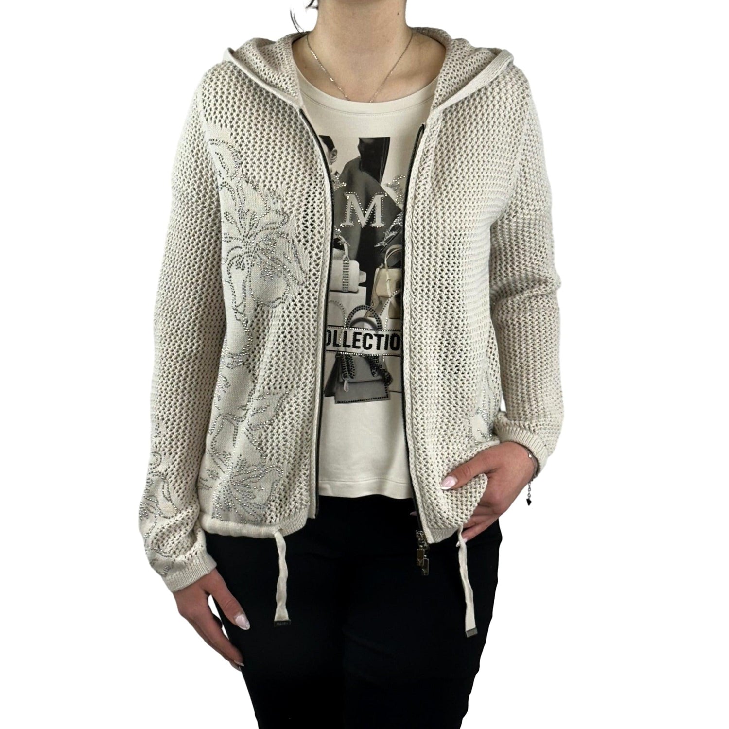 Strickjacke mit Strass. Mode von Monari. Seidel Moden Onlineshop