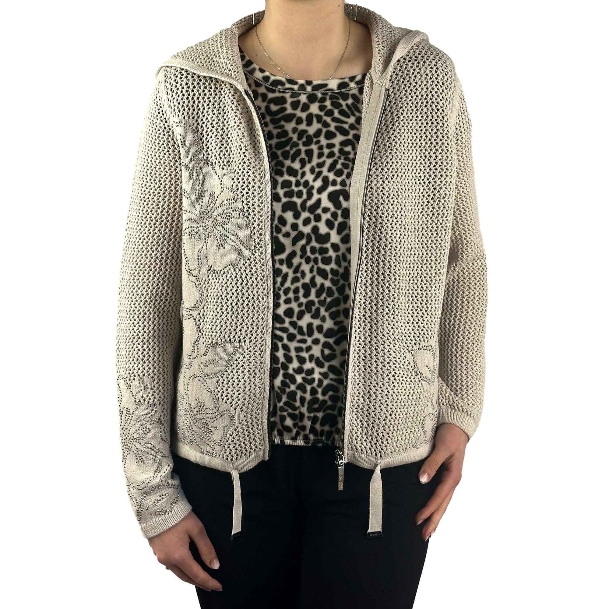 Strickjacke mit Strass. Mode von Monari. Seidel Moden Onlineshop