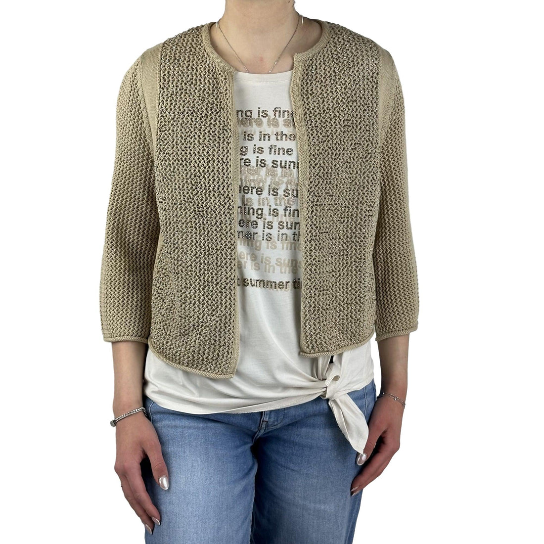 Strickjacke mit Strasssteinen - Mode von Monari