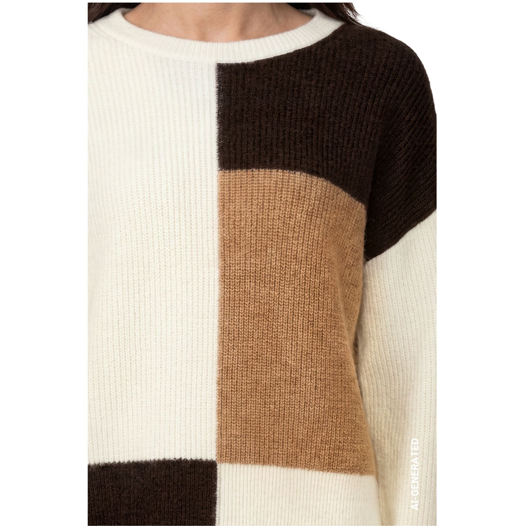 Strickpullover mit Colorblock - Mode von Monari