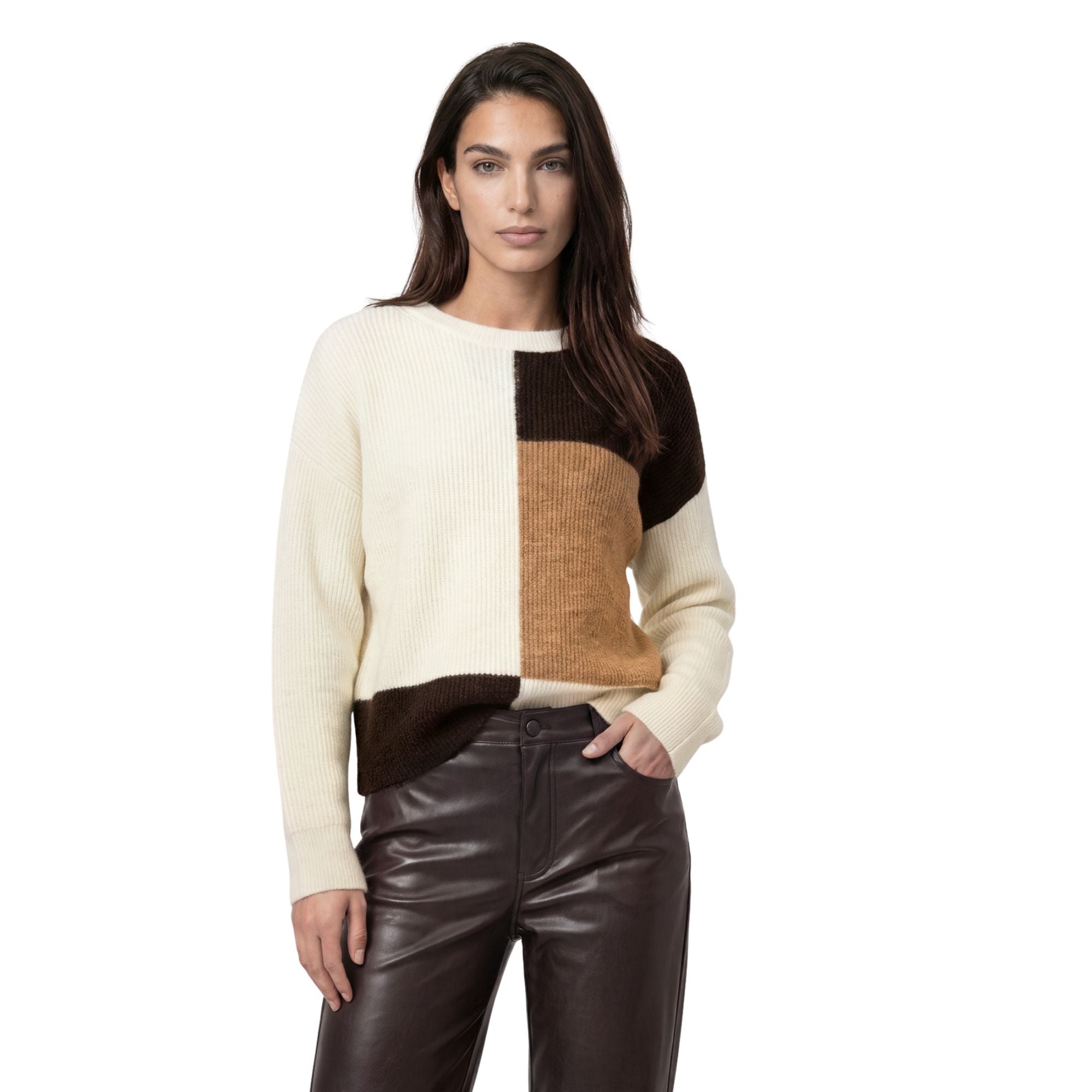 Strickpullover mit Colorblock - Mode von Monari