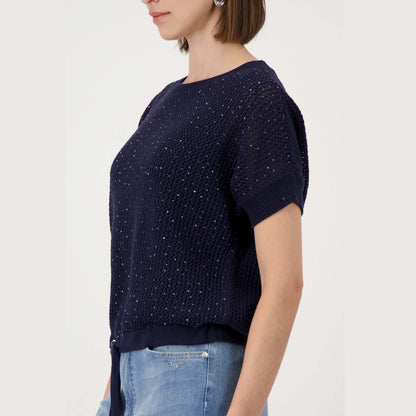 Strickpullover mit Strasssteinen - Mode von Monari