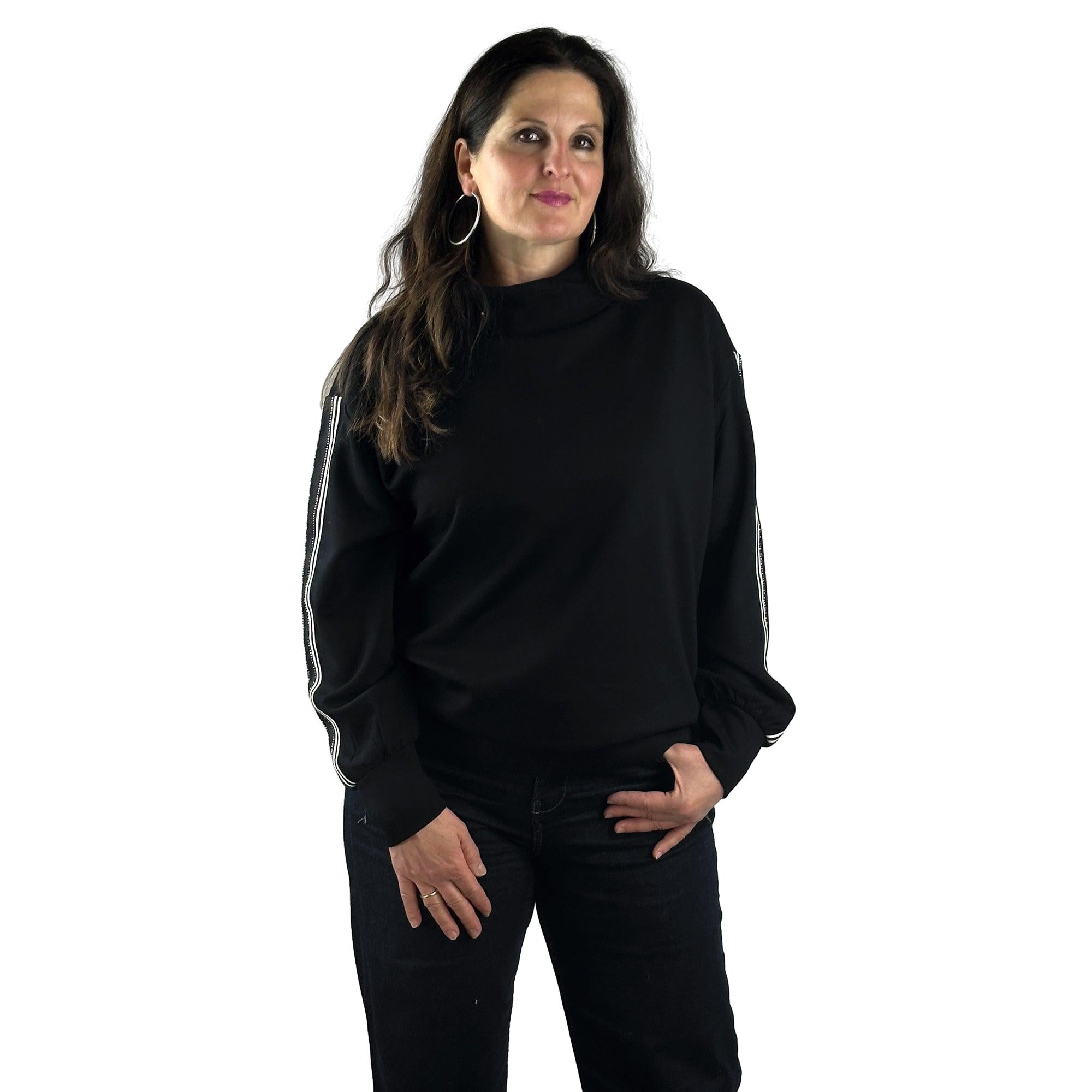 Sweatshirt mit Galon. Mode von Monari. Seidel Moden Onlineshop