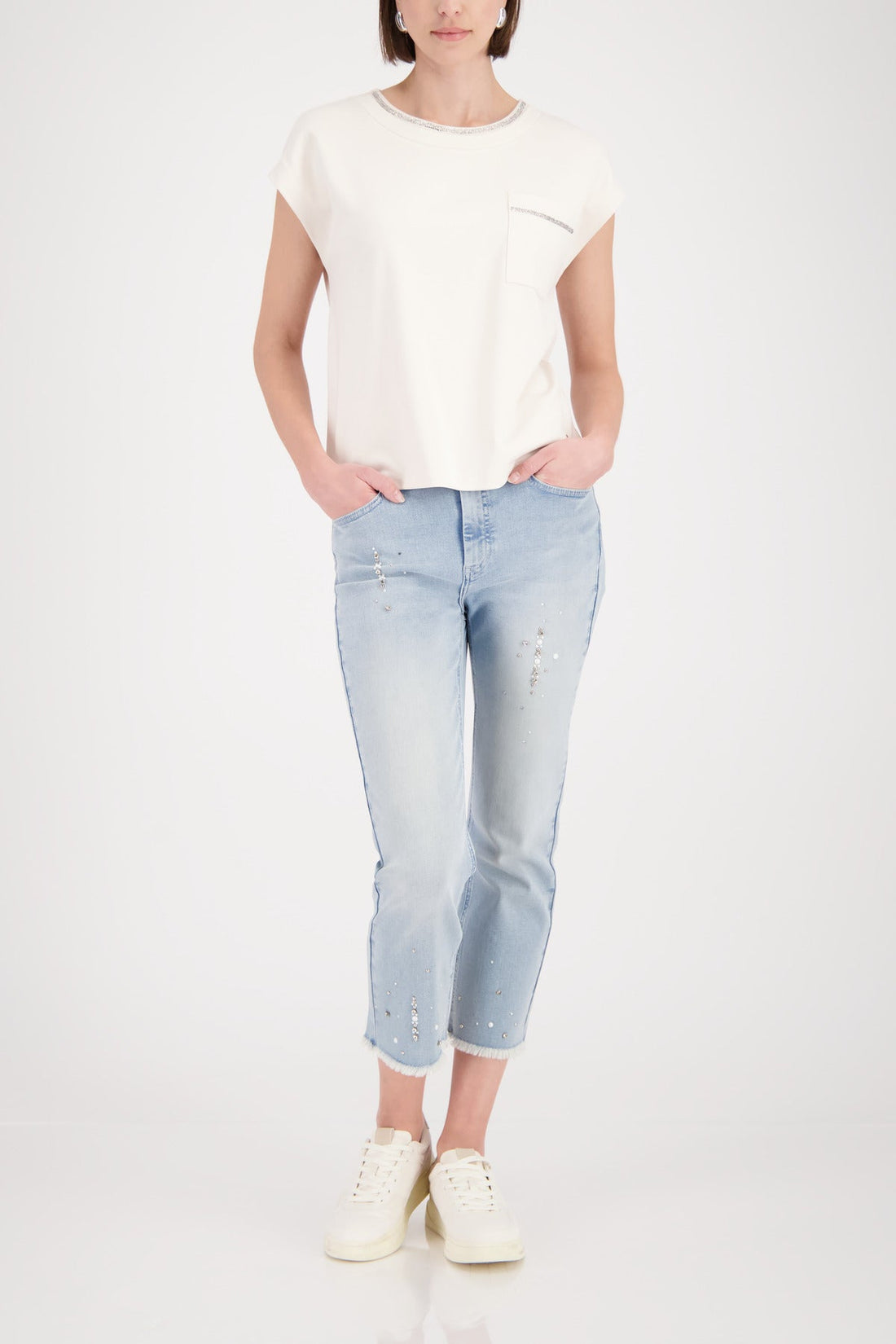Sweatshirt mit Schmuckkragen - Mode von Monari