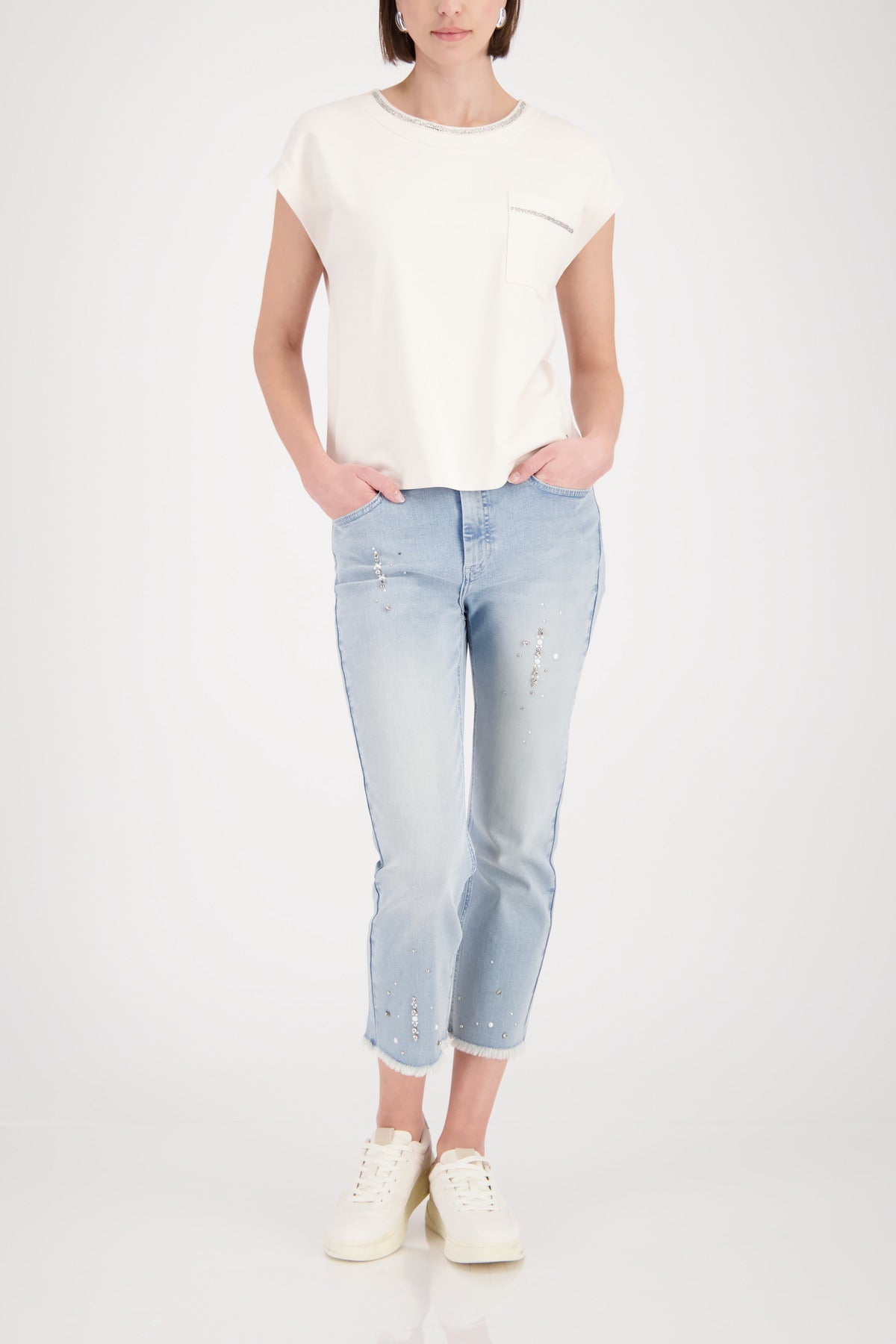 Sweatshirt mit Schmuckkragen - Mode von Monari