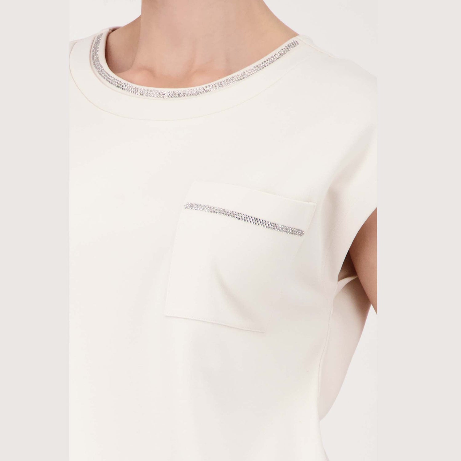 Sweatshirt mit Schmuckkragen - Mode von Monari