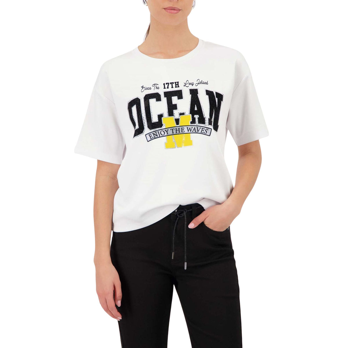 Sweatshirt mit Schmuckschrift - Mode von Monari