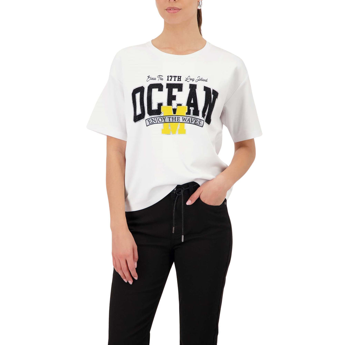 Sweatshirt mit Schmuckschrift - Mode von Monari