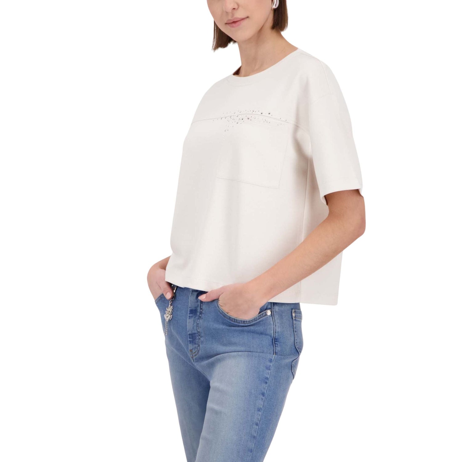 Sweatshirt mit Strasssteinen - Mode von Monari
