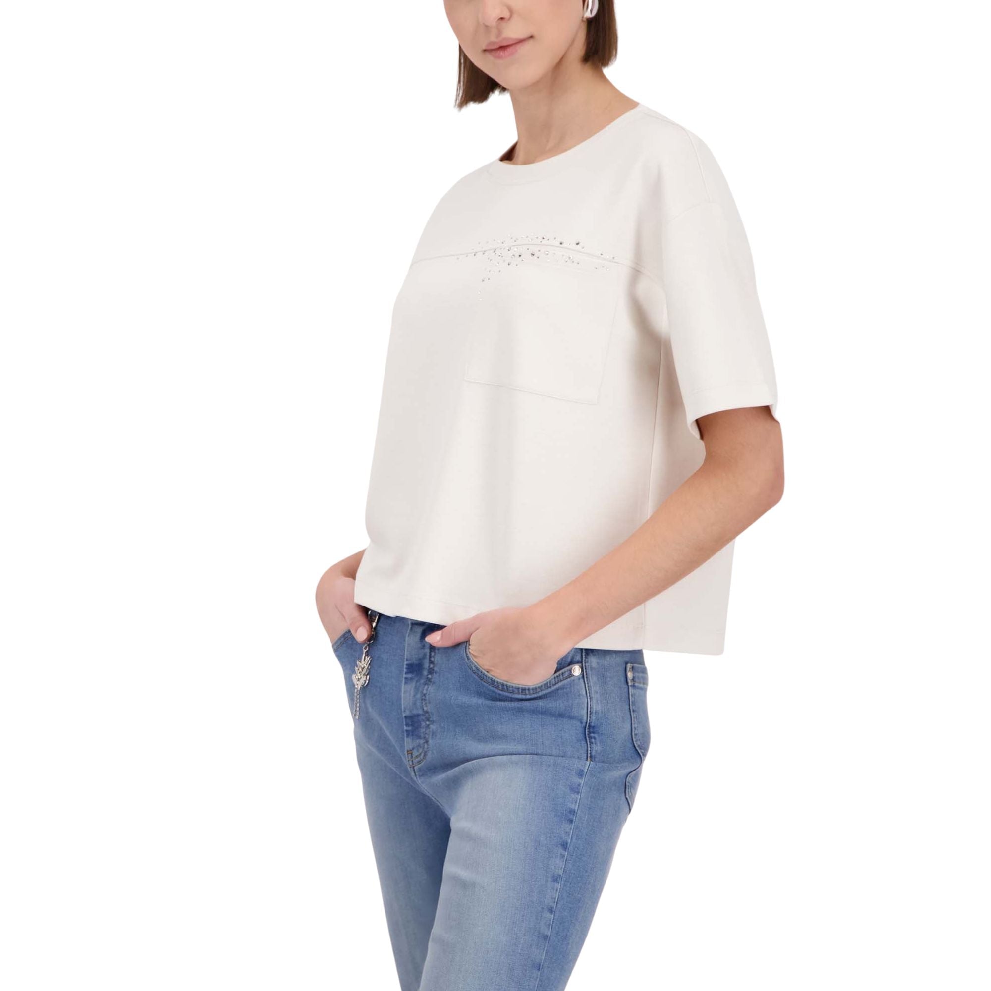 Sweatshirt mit Strasssteinen - Mode von Monari