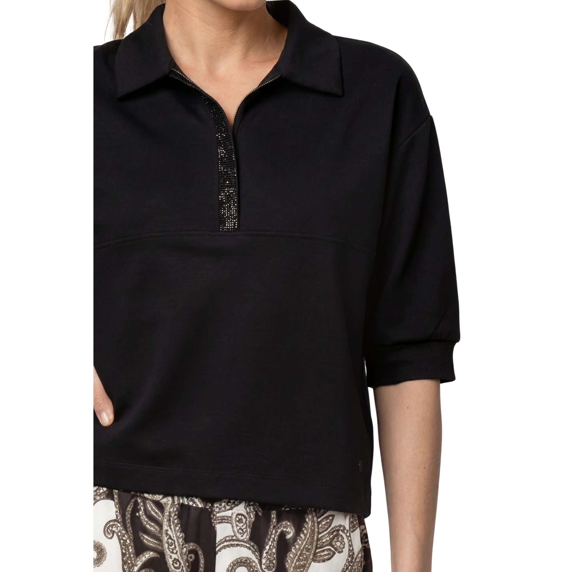 Sweatshirt mit Strasssteinen - Mode von Monari