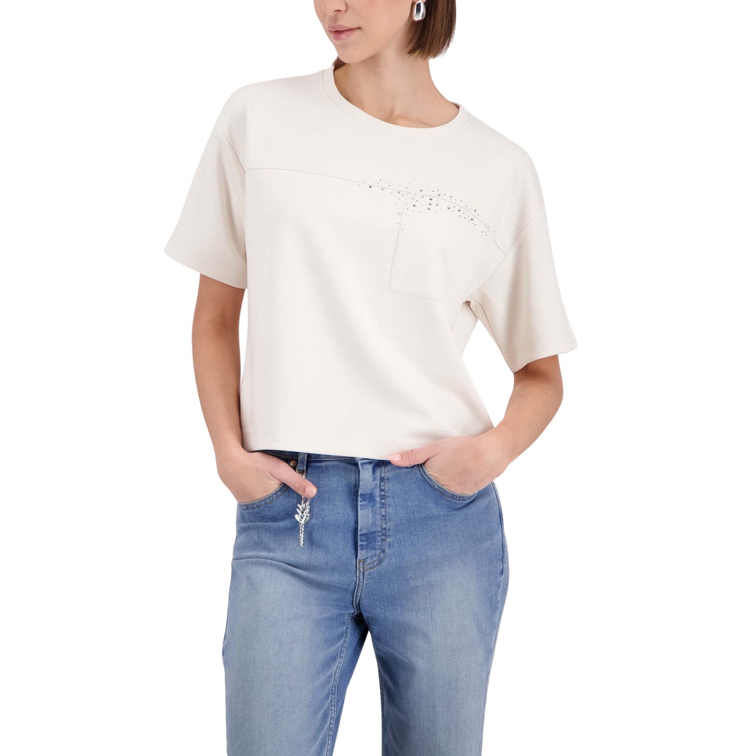 Sweatshirt mit Strasssteinen - Mode von Monari