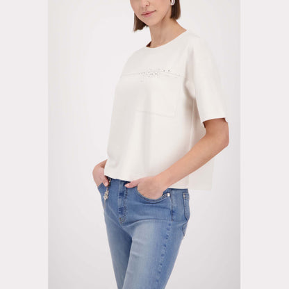 Sweatshirt mit Strasssteinen - Mode von Monari