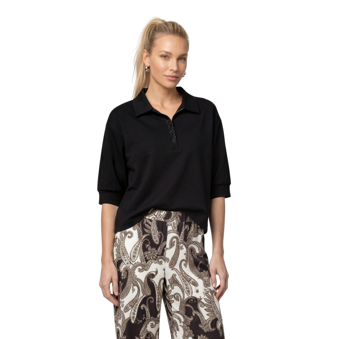 Sweatshirt mit Strasssteinen - Mode von Monari