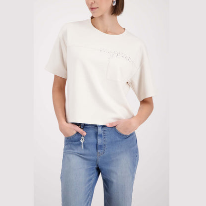 Sweatshirt mit Strasssteinen - Mode von Monari