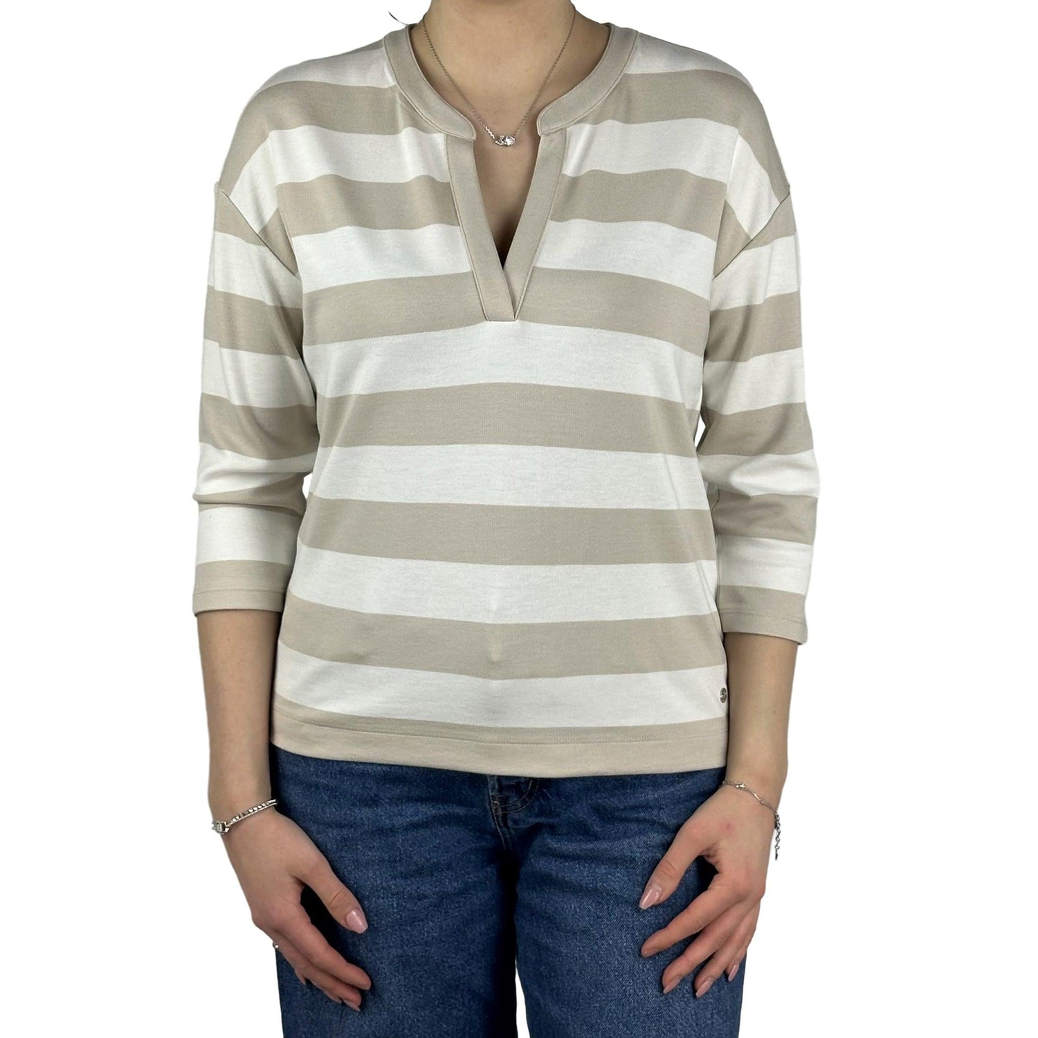 Sweatshirt mit V-Ausschnitt. Mode von Monari. Seidel Moden Onlineshop