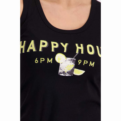 Top mit "Happy Hour" - Schriftzug - Mode von Monari