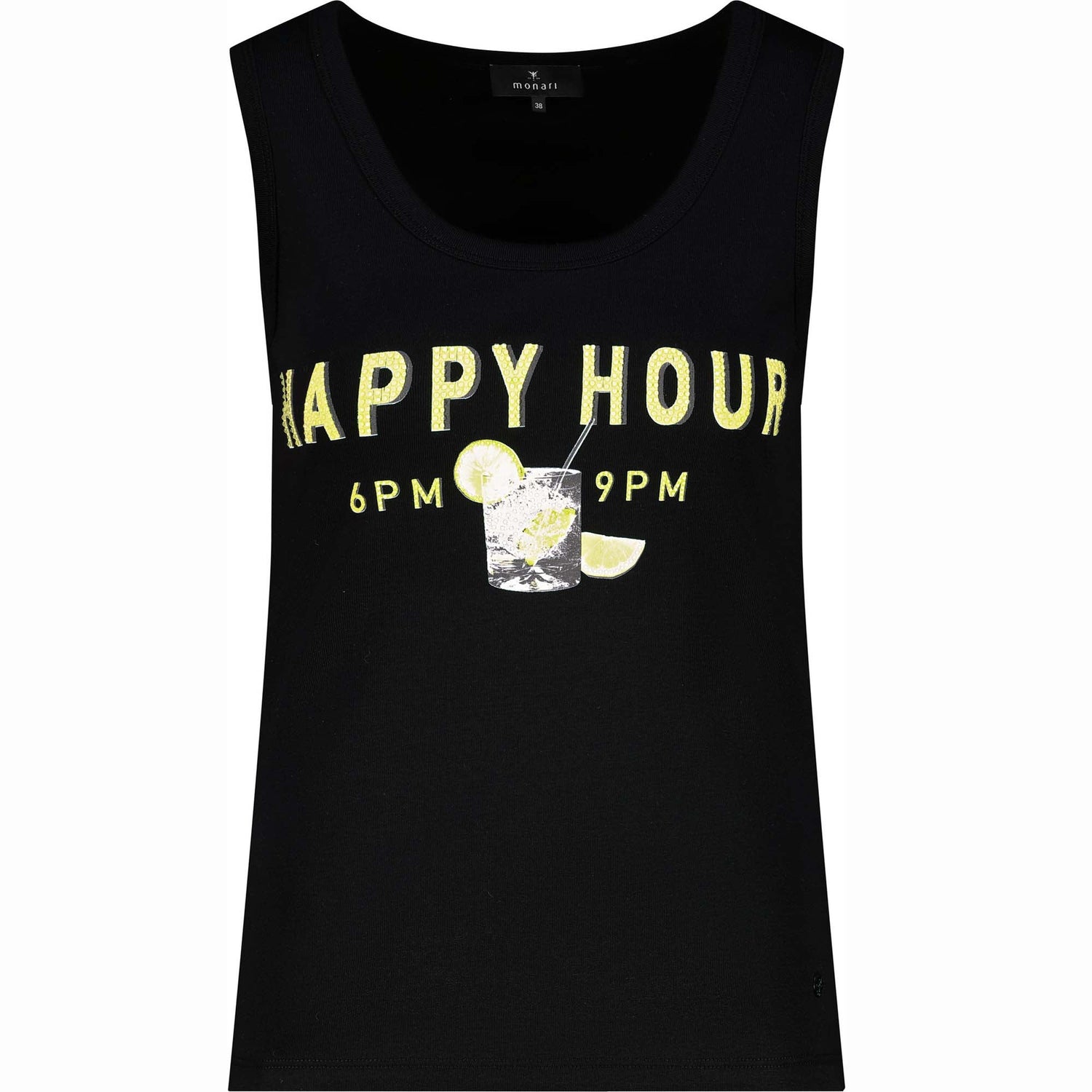 Top mit "Happy Hour" - Schriftzug - Mode von Monari