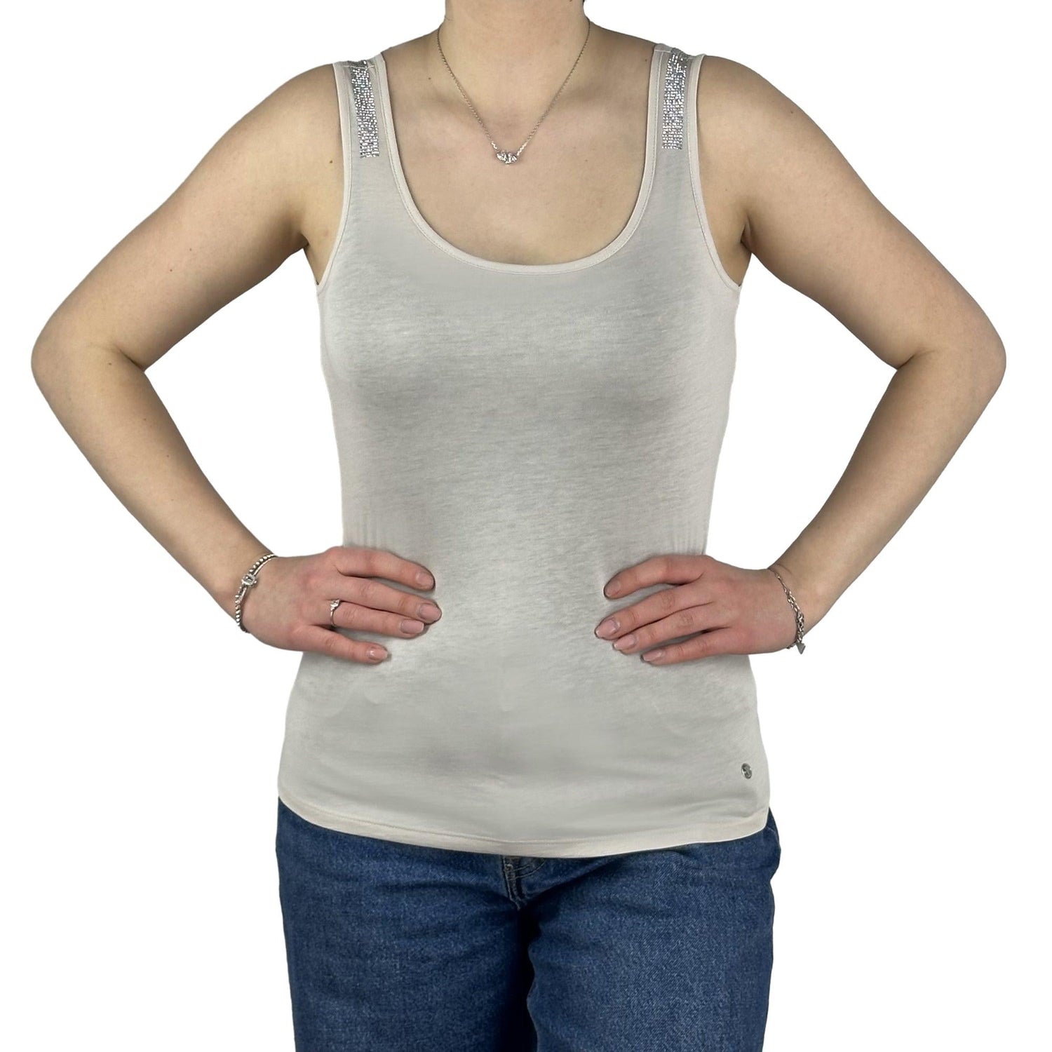 Top mit Strasssteinen. Mode von Monari. Seidel Moden Onlineshop