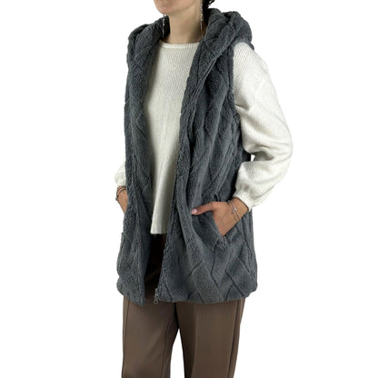 Long Weste in Flauschqualität. Mode von M.X.O. Seidel Moden Onlineshop