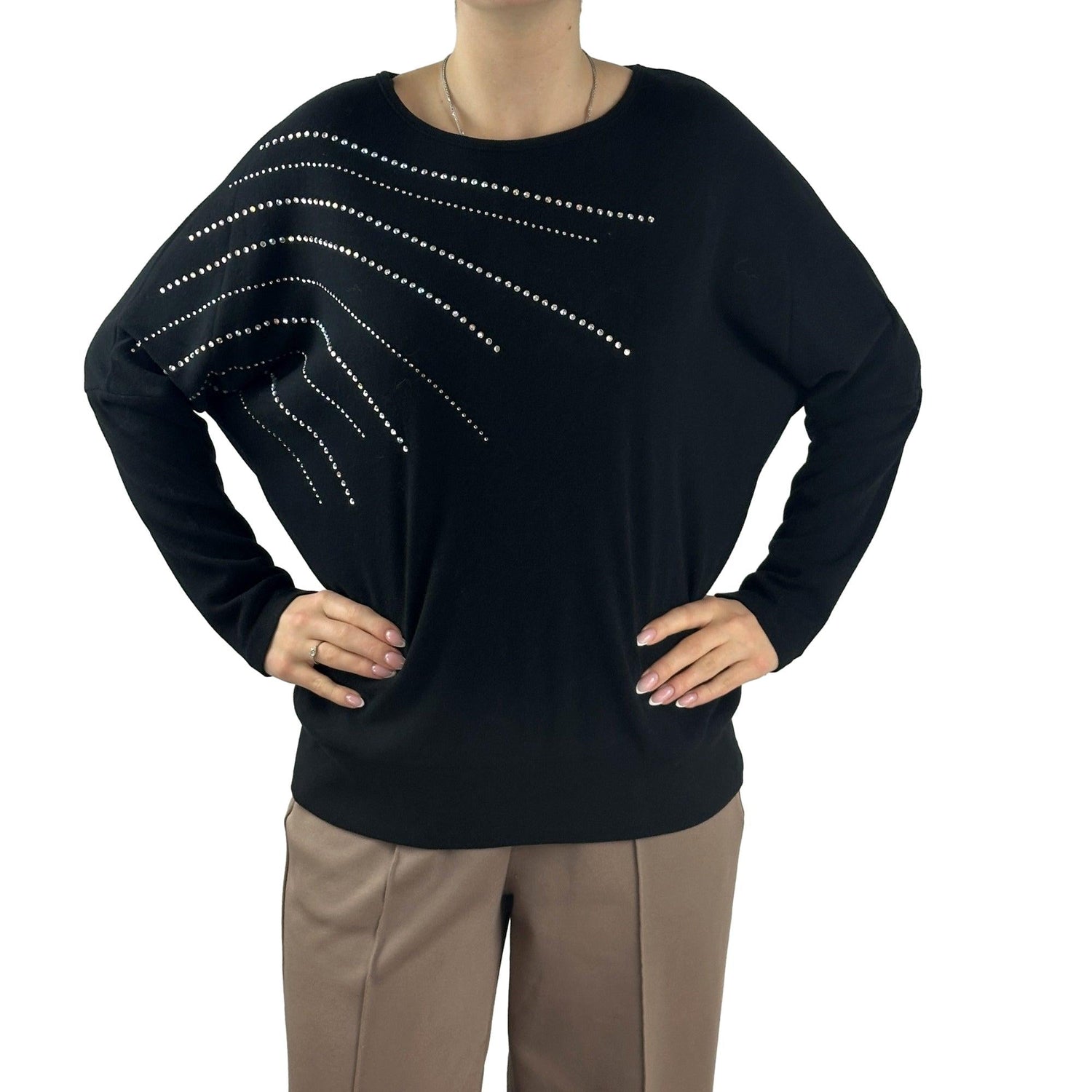 Pullover mit Strasssteinen - Mode von M.X.O