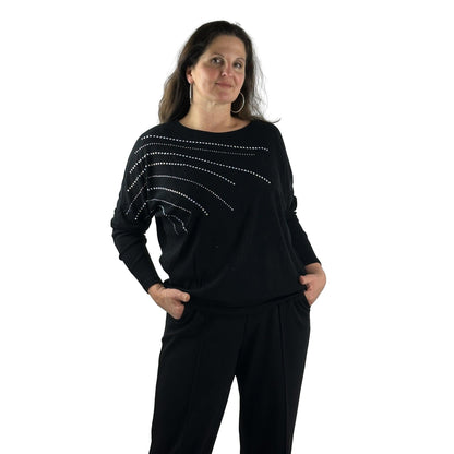 Pullover mit Strasssteinen - Mode von M.X.O