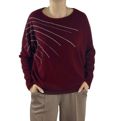 Pullover mit Strasssteinen - Mode von M.X.O