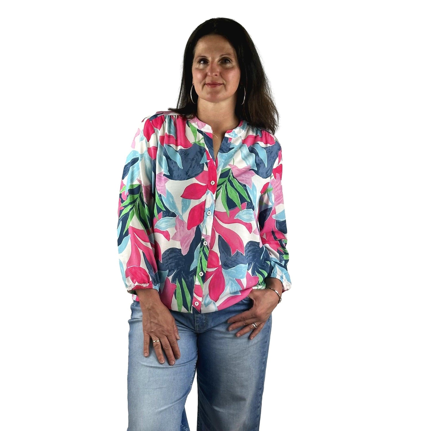 Bluse mit V-Ausschnitt. Mode von Rabe. Seidel Moden Onlineshop