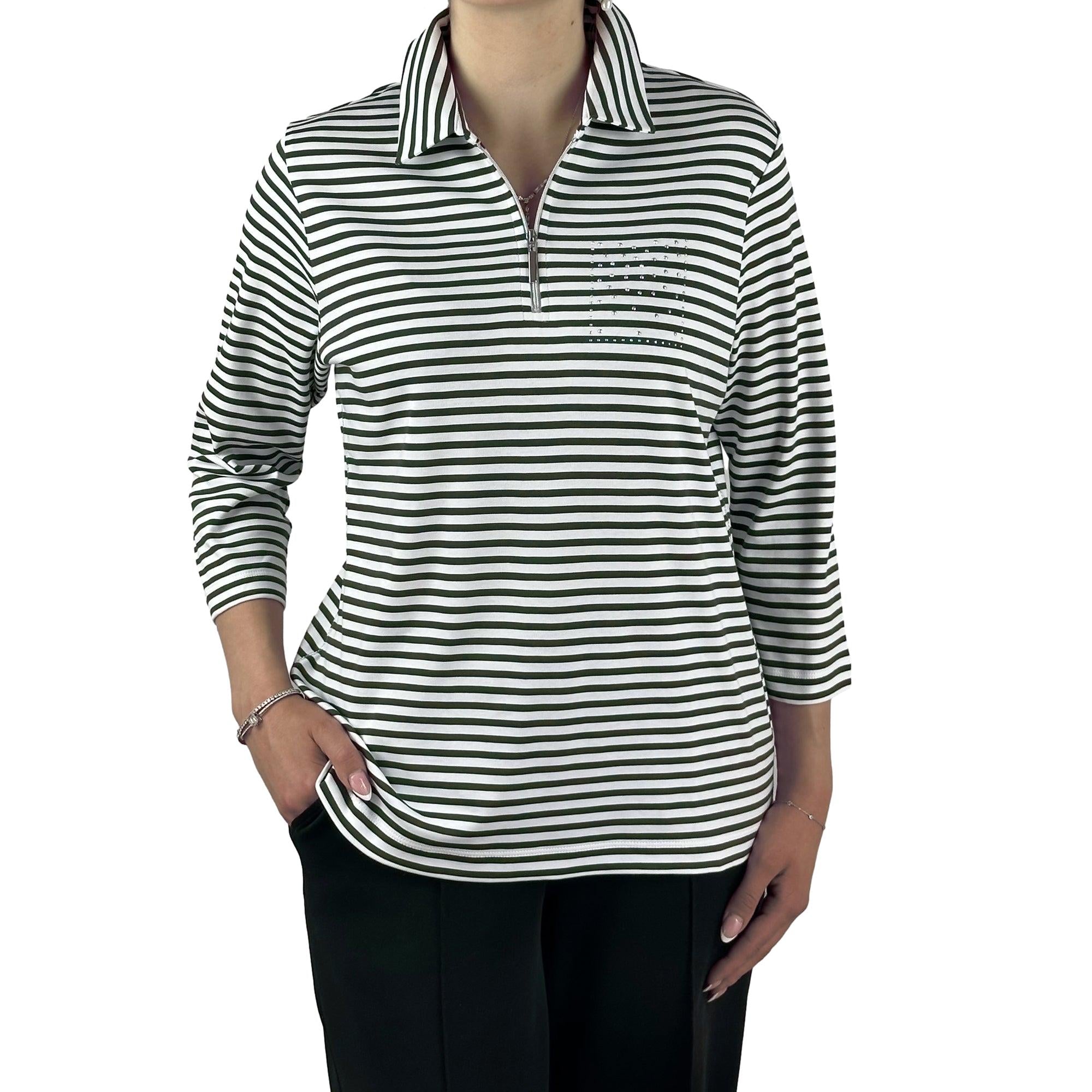 Poloshirt mit Reißverschluss. Mode von Rabe. Seidel Moden Onlineshop