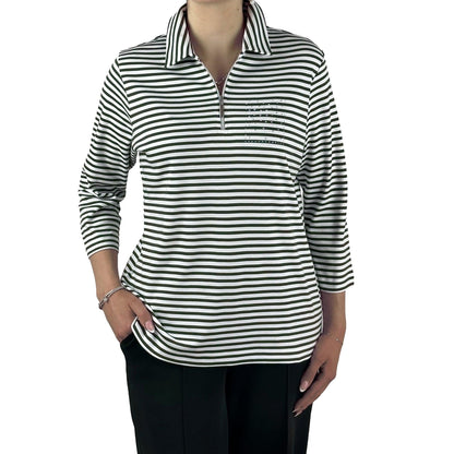 Poloshirt mit Reißverschluss. Mode von Rabe. Seidel Moden Onlineshop