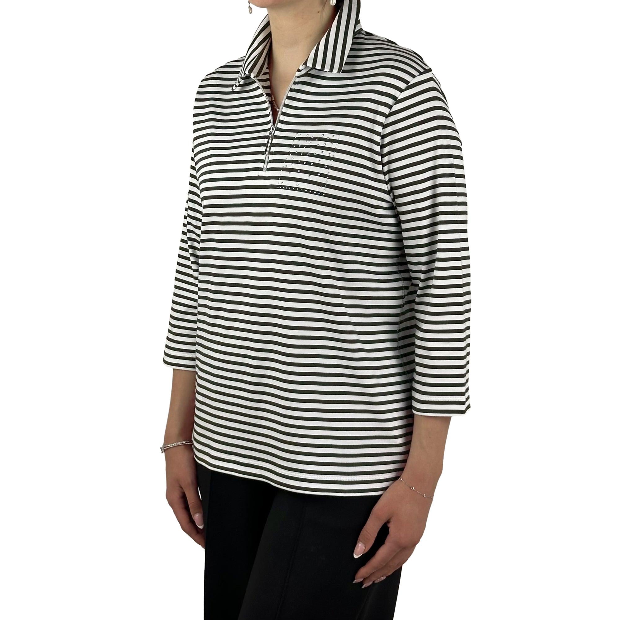 Poloshirt mit Reißverschluss. Mode von Rabe. Seidel Moden Onlineshop