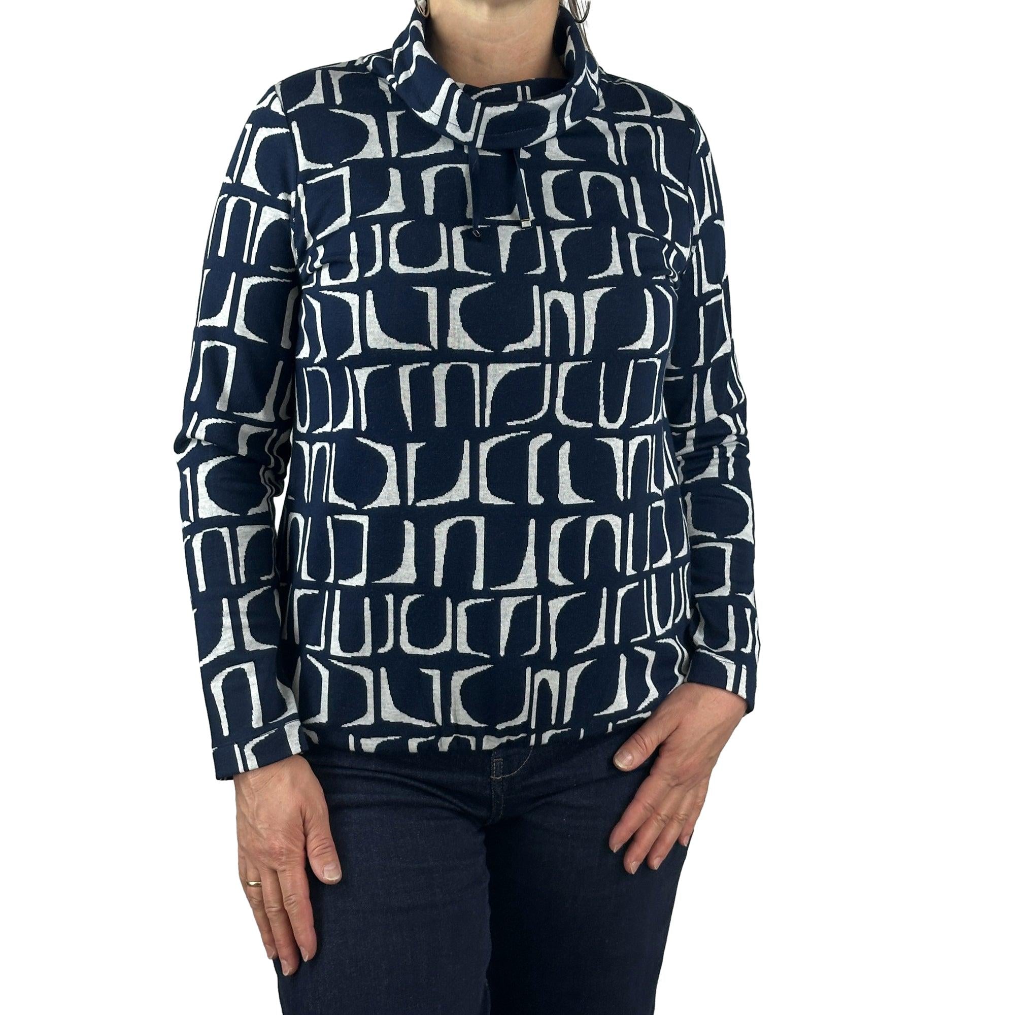 Pullover mit halsfernem Rollkragen. Mode von Rabe. Seidel Moden Onlineshop