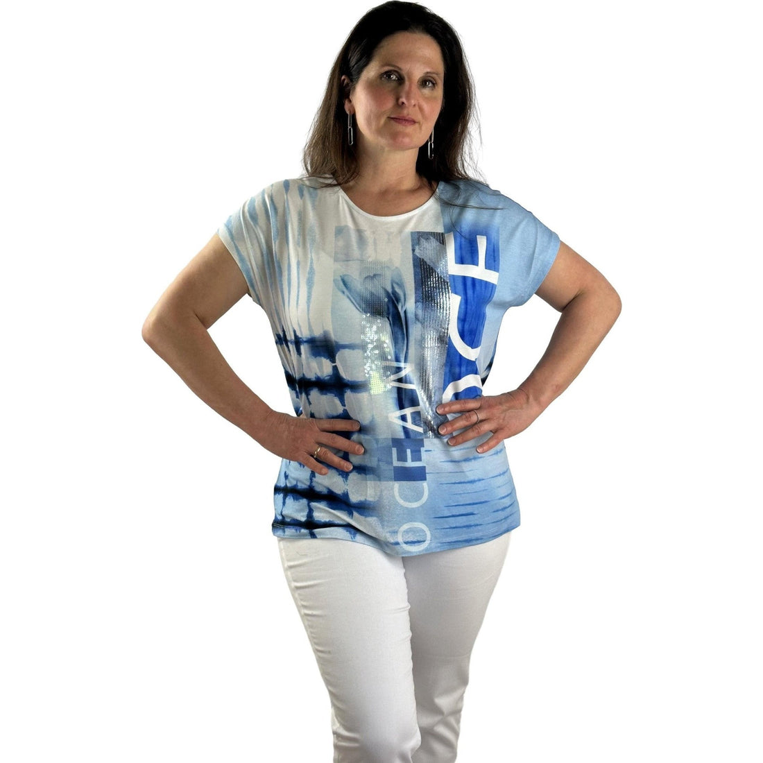 Shirt mit Pailletten. Mode von Rabe. Seidel Moden Onlineshop