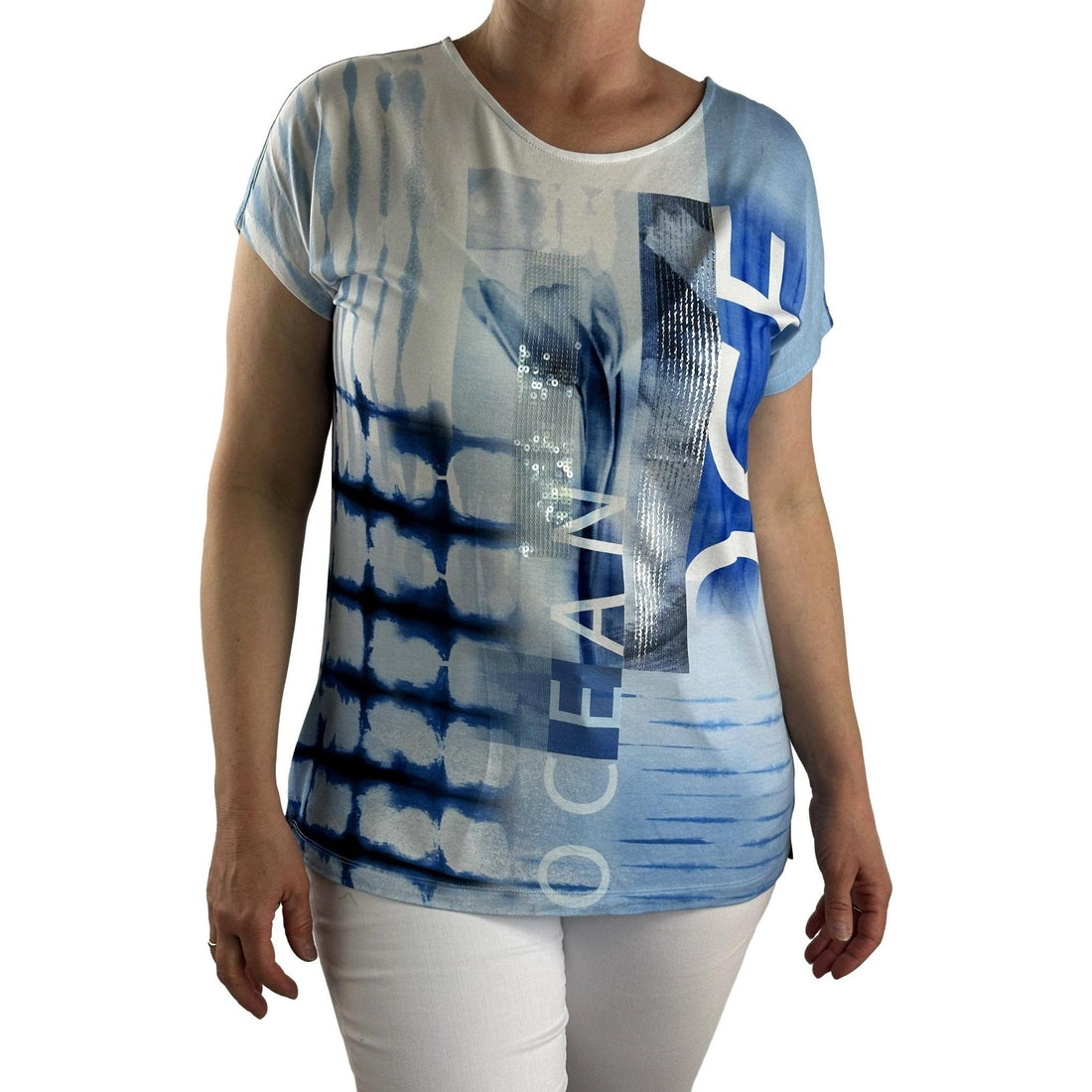 Shirt mit Pailletten. Mode von Rabe. Seidel Moden Onlineshop