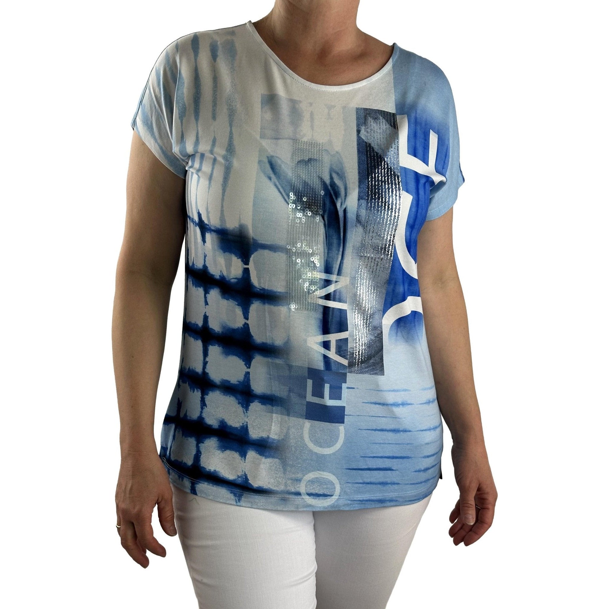 Shirt mit Pailletten. Mode von Rabe. Seidel Moden Onlineshop