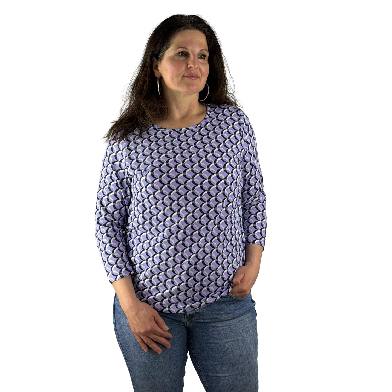 Shirt mit Allover - Print - Mode von Rabe