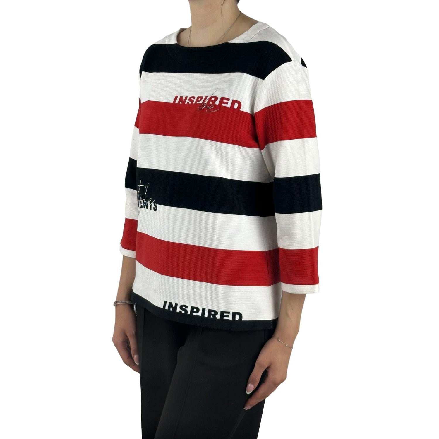 Sweatshirt mit Streifen. Mode von Rabe. Seidel Moden Onlineshop