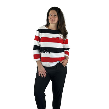 Sweatshirt mit Streifen. Mode von Rabe. Seidel Moden Onlineshop
