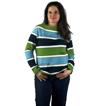 Sweatshirt mit Streifen. Mode von Rabe. Seidel Moden Onlineshop