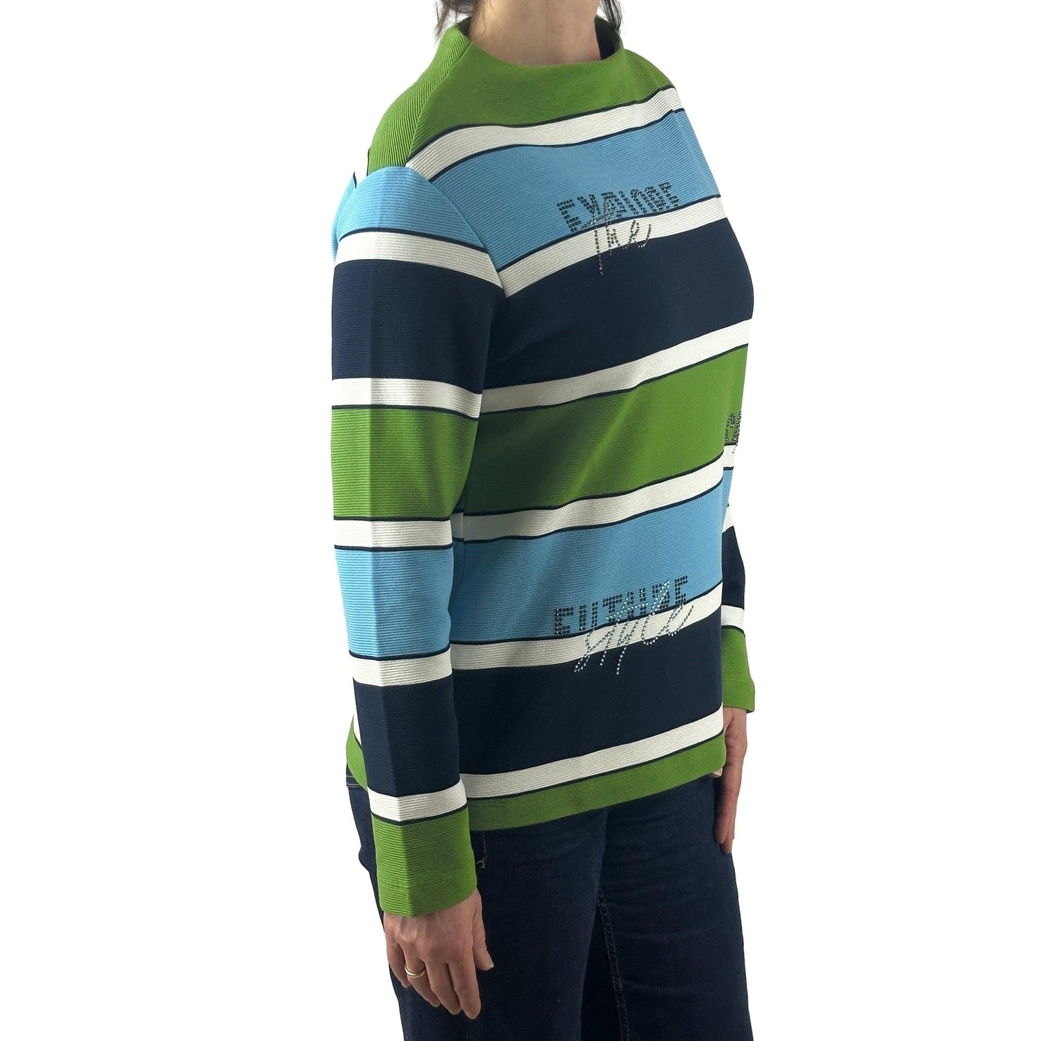 Sweatshirt mit Streifen. Mode von Rabe. Seidel Moden Onlineshop