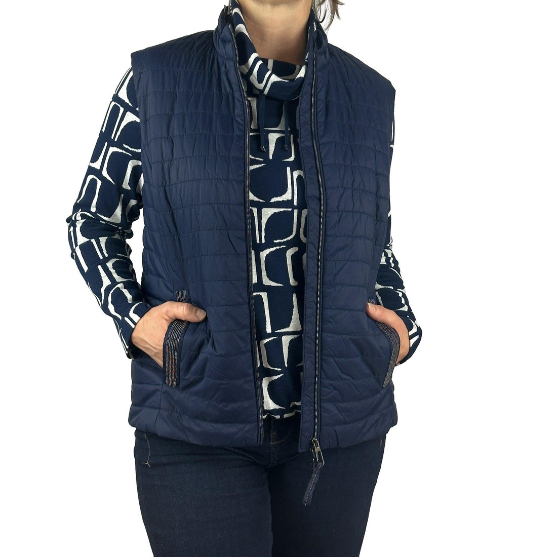 Weste aus Stepp. Mode von Rabe. Seidel Moden Onlineshop